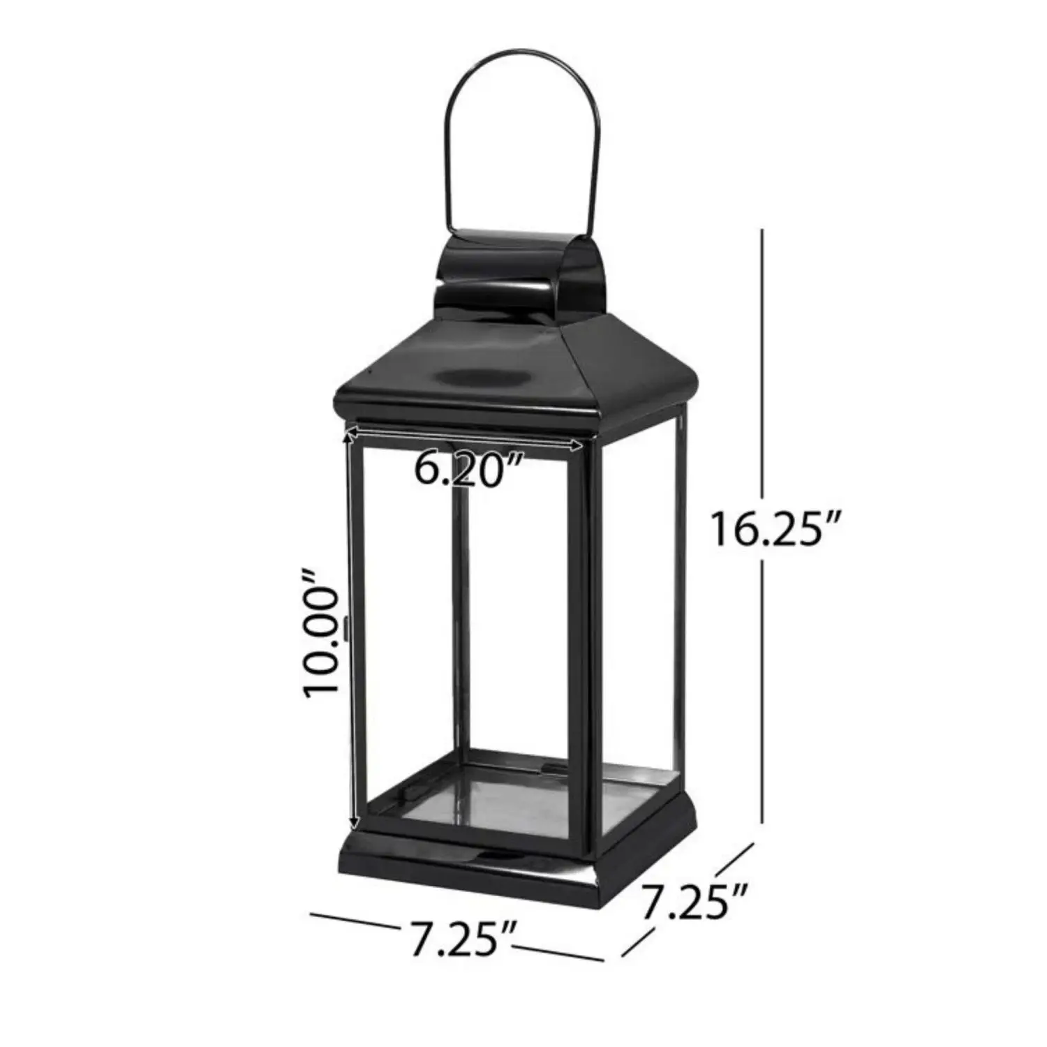 WALTER 16"H STAINLESS STEEL LANTERN