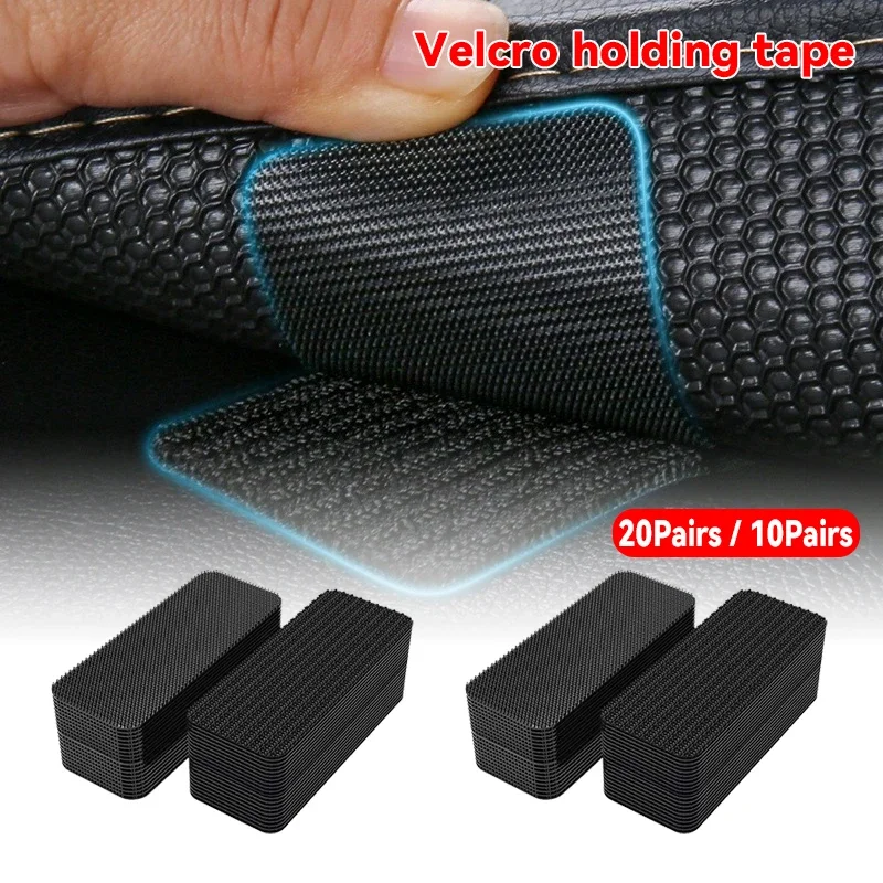 

Strong Carpet Fixing Stickers Self-adhesive Touch Fastener Grip Tape Black Pad Double Faced Mat Fixed Patch Home Floor Anti Skid