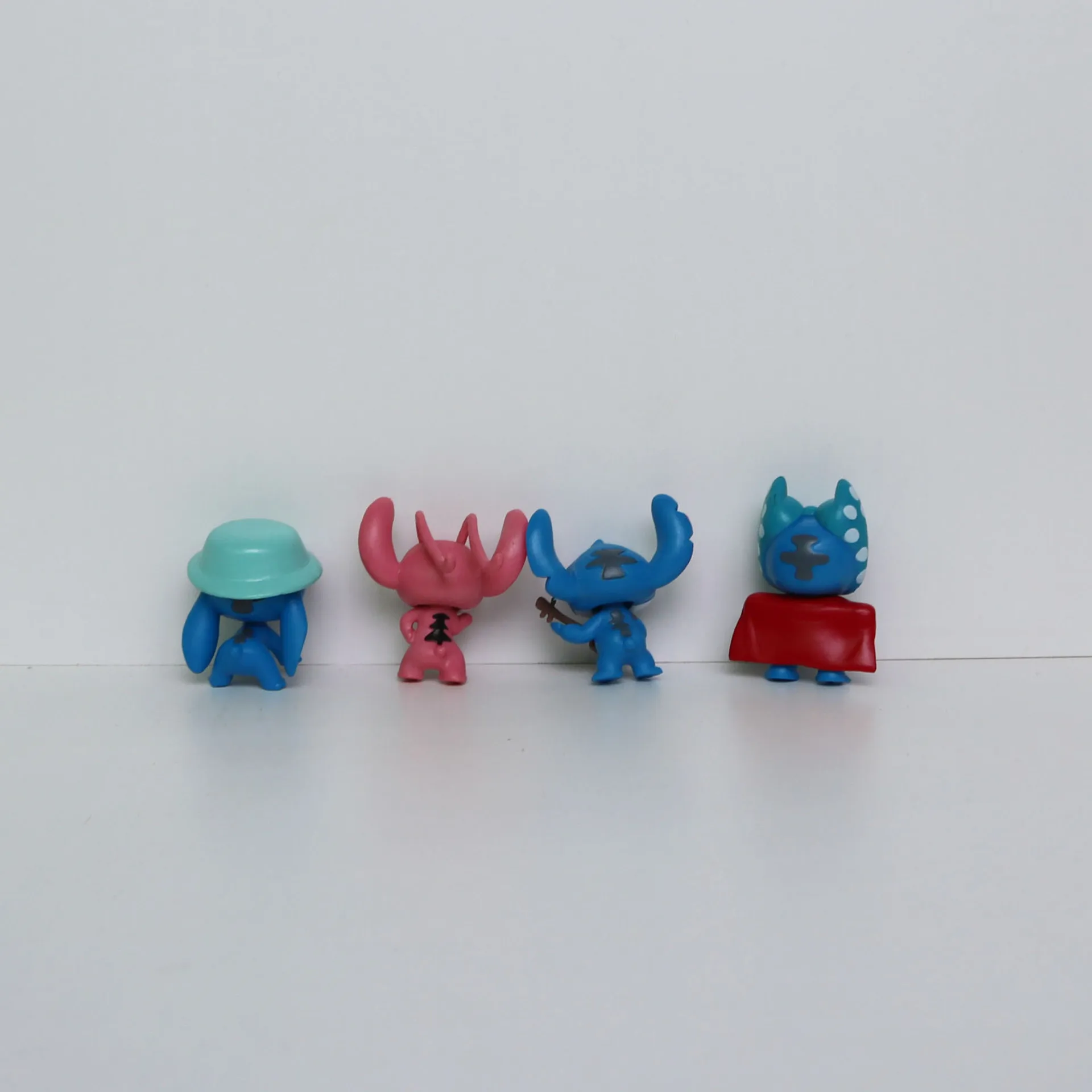 Miniso 10 pçs lilo & stitch dos desenhos animados figura bonito modelo coleção anime ornamento de mesa decoração do bolo aniversário crianças brinquedos presentes
