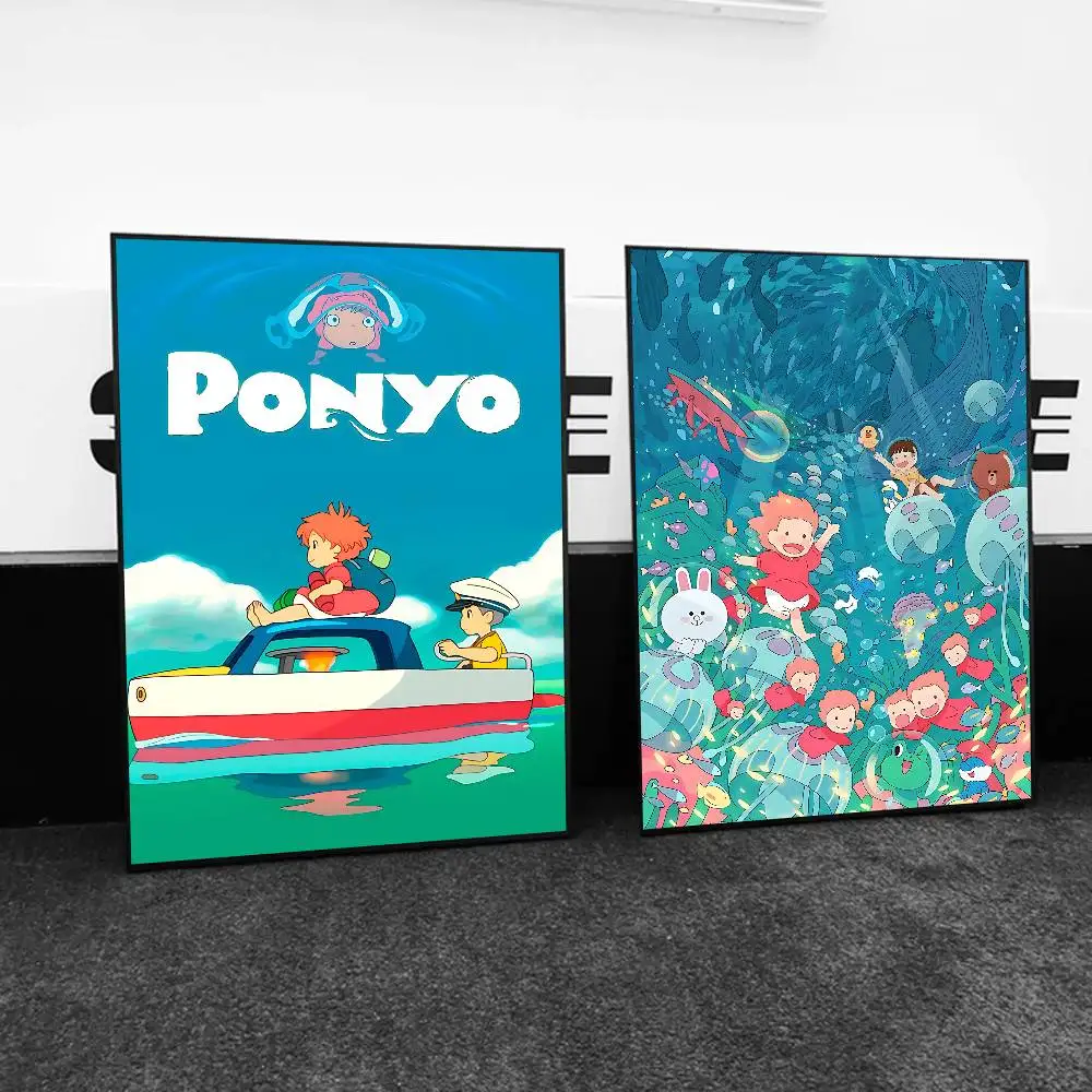 P-Ponyo On Cliff By The Sea Poster Print A5 A4 A3 A2 Wall Art Decor For Room Office Gift For Fans