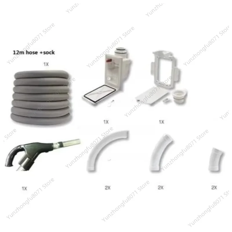 Home Central Vacuum Cleaning System Hide a Hose Set - Efficient Dust Collection for Residential Use