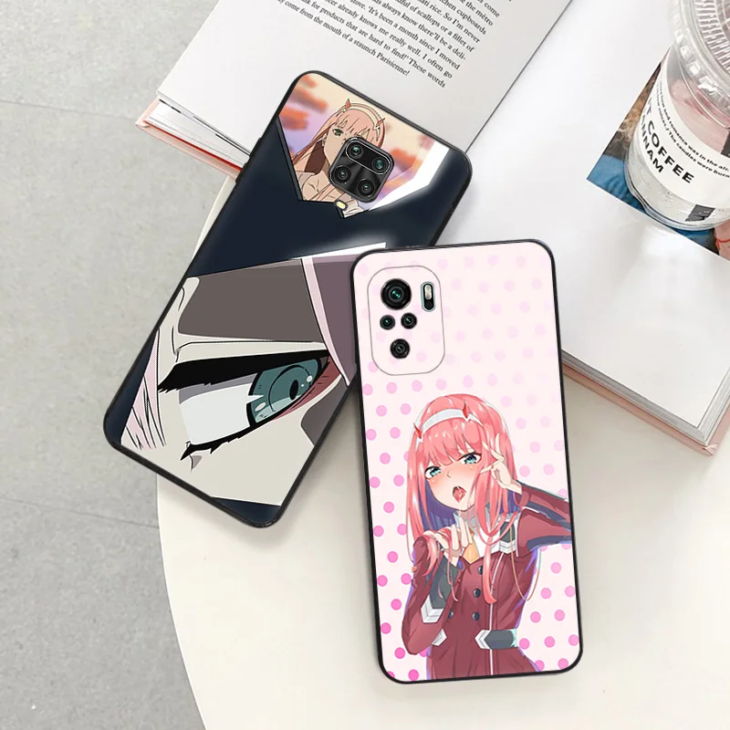 Matte Phone Cases For Redmi 9 9A 9C 9T K40 K60 A3 A2 A1 Plus Note 9s 8T 7 8 Pro A3X Darling in the FranXX Black Soft Cover