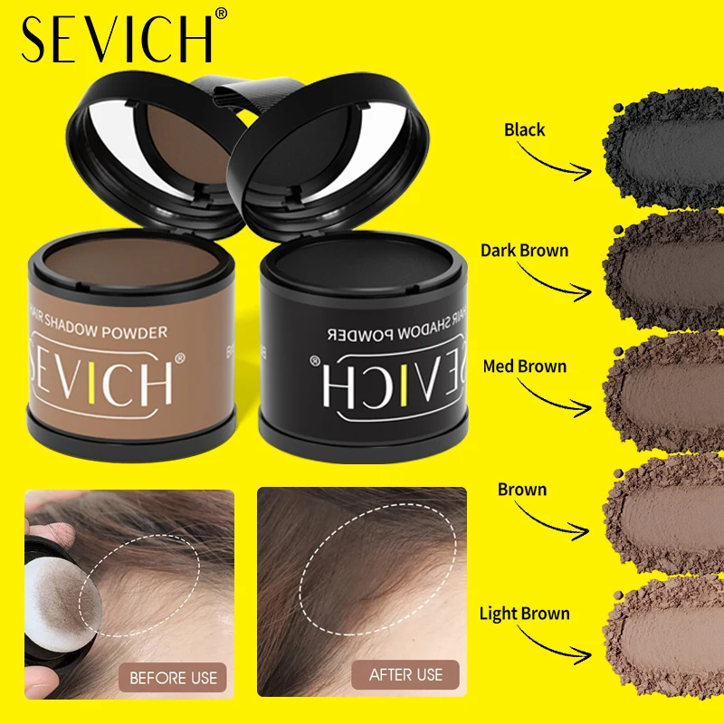 

10g SEVICH Hairline Powder Black Root Up Natural Instant Waterproof Hairline Shadow Concealer Coverage Paint Repair Fill In Hair