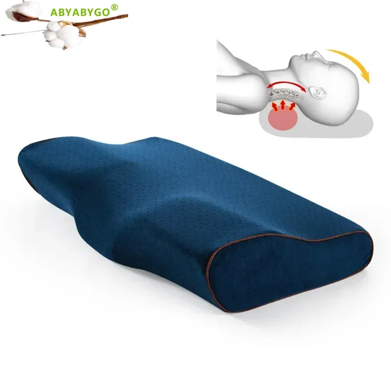 Concave Memory Foam Pillow Slow Rebound Sleepping Health Pillows Butterfly Shaped Relax The Cervical Adult Pillows for Bedroom