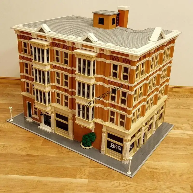 

New 18351Pcs City Hot Selling Street View Moc Brittany Apartment Model Custom Puzzles Diy Creative Ideas Kids Toys Birthday Gift