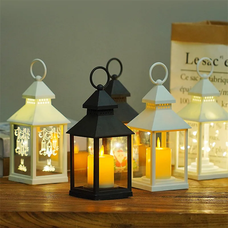 Christmas LED Night Light Luminous Ornament Portable Lantern Romantic Vintage Table Lamp For Xmas Gifts Festive Party Decoration