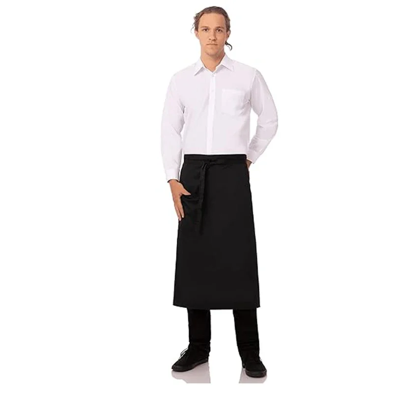 Chef's Work Clothes Apron Half Body Men's and Women's Apron For Hotel Restaurant Kitchen Catering Commercial Use