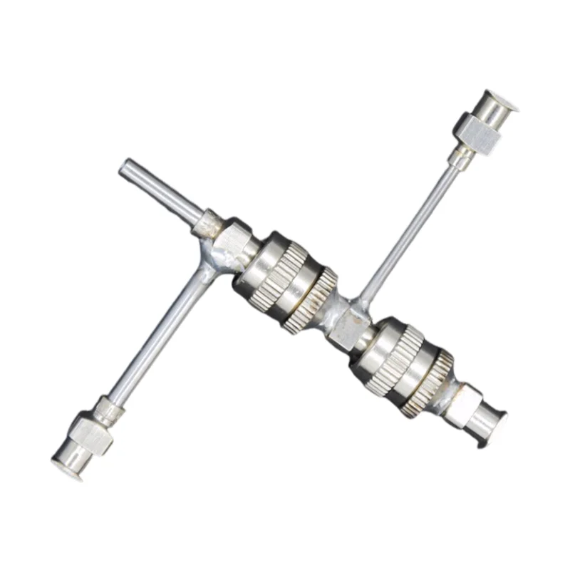 Three-axis detachable coaxial needle, electrospinning metal needle, melting wet process shell, core, skin, hollow fiber