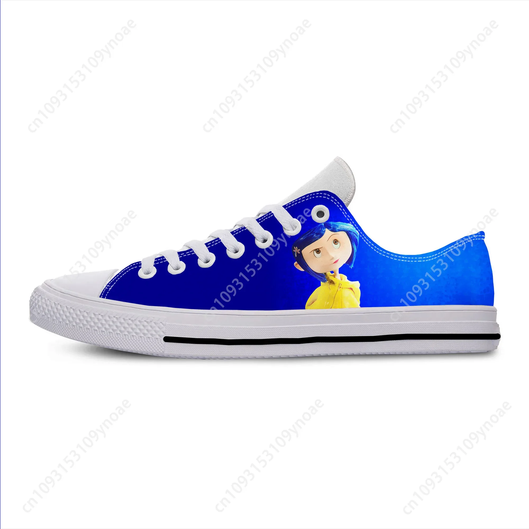 Hot Cool Summer Coraline Anime Cartoon Manga Movie Horror Fashion Cloth Shoes Breathable Men Women Sneakers Low Top Board Shoes