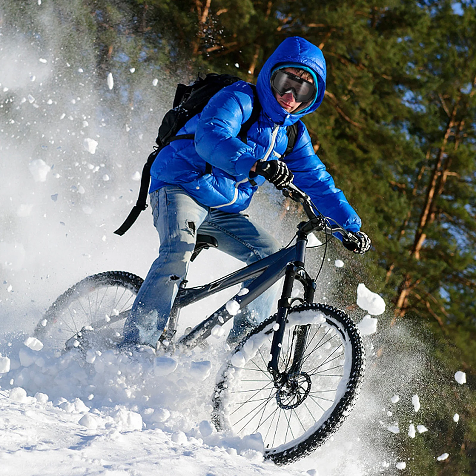 

Windproof Outdoor Glasses Cycling Goggles Lightweight Tpu Material Durable Elastic Band for Skiing Climbing Riding