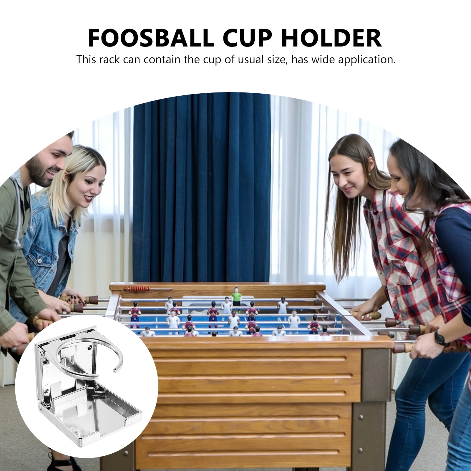 

Foosball Table Cup Holder ABS Material Durable Easy Install Football Game Rack Truck Water Bottle Couch Camping