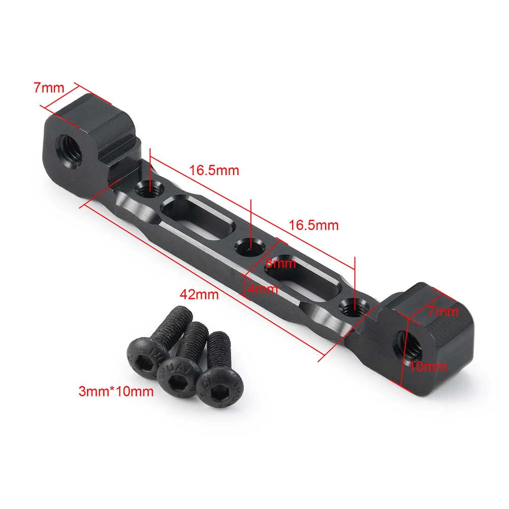 AXSPEED-brazo inferior delantero y trasero de aluminio, bloque fijo, montaje de enlace de suspensión para Kraton,Senton,Typhon,Talion 1/8, piezas de coche de camión RC