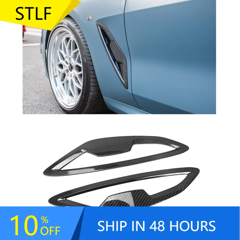 

STLFReal Carbon Fiber Side Fender Cover Trim Skins Fit for BMWss 8 Series G14 G15 G16 2020UP Side Fender Vents