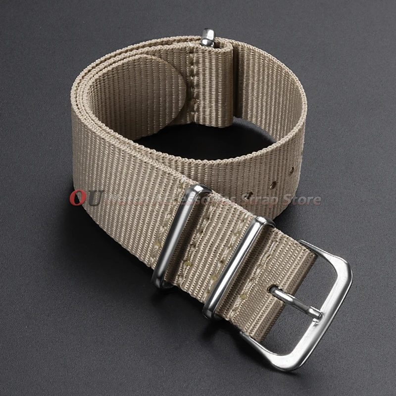 12mm 14mm 16mm 18mm 20mm 22mm 24mm Canvas Nylon Uhrenarmband Universelles Herren-Uhrenband Einteiliges Schlaufenarmband Damen Herren Armband – Detail 12