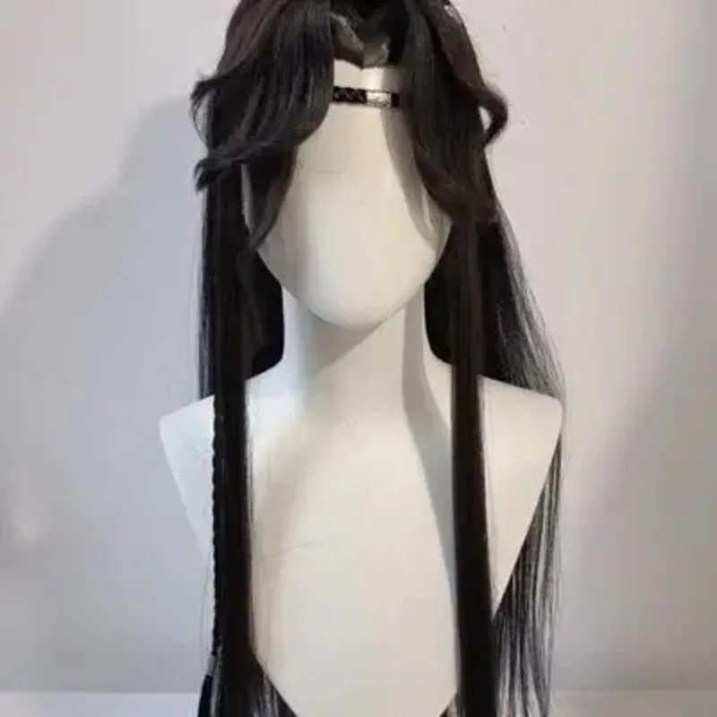 

Qiangjinjiu Styled Shenlanzhou Xiaochiye Длинные черные индивидуальные термостойкие синтетические волосы аниме Хэллоуин с париком1;w'2,c.3;r