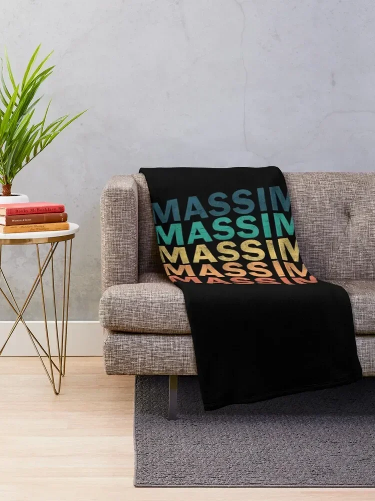 Massimo Name T Shirt - Massimo Vintage Retro Massimo Name Gift Item Tee Throw Blanket For Baby Luxury Throw Blankets