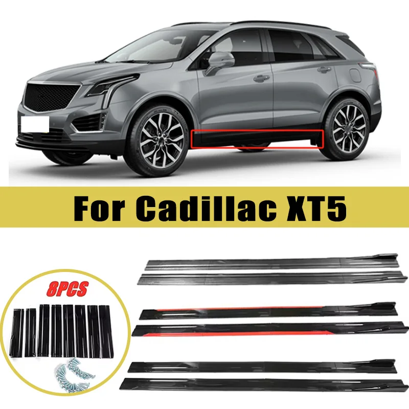 

Universal 2m/2.2m Car Side Skirt Extension SplitterBumper Racing Side Wing Bumper Lip Side Spoiler For Cadillac XT5 Accessories