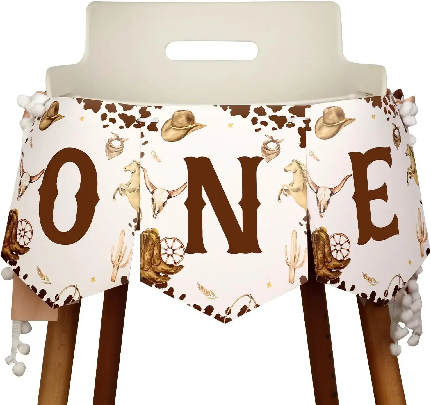 Cowboy One Highchair Banner, My First Rodeo 1st Birthday Banner, Western Theme, Party Decor