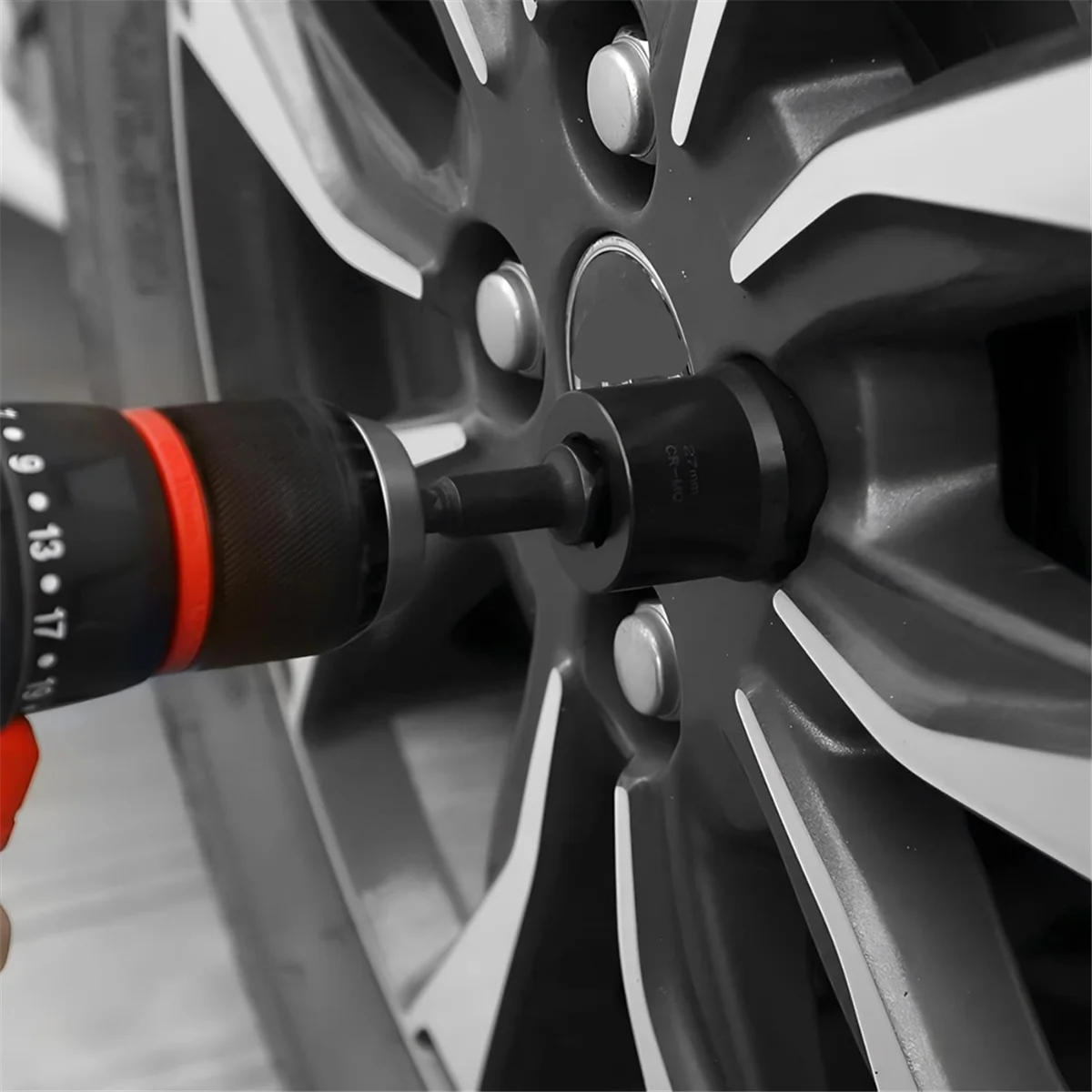 AAA87 6-компонентный инструмент для снятия гайки с проушинами, поворотная головка 1/2 дюйма и набор экстракторов болтов, метрический набор для снятия замка колеса 17-22 мм