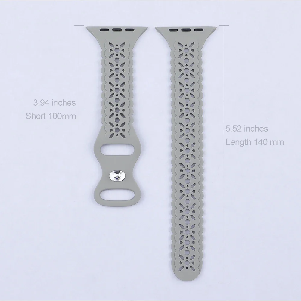 For Apple Watch Ultra Band 44mm 49mm 41mm 45mm 40mm 38mm 42mm Silicone Sport Rubber Strap Bracelet Iwatch Series 8 7 6 5 4 SE 3