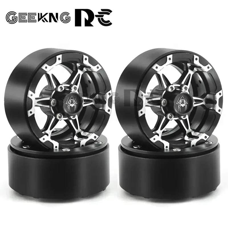 

4pcs Metal 1.9" Beadlock Wheel Rim Wheel Hub for 1/10 RC Crawler Car Axial SCX10 Pro TRX4 RC4WD D90 Redcat Gen8 VS4-10