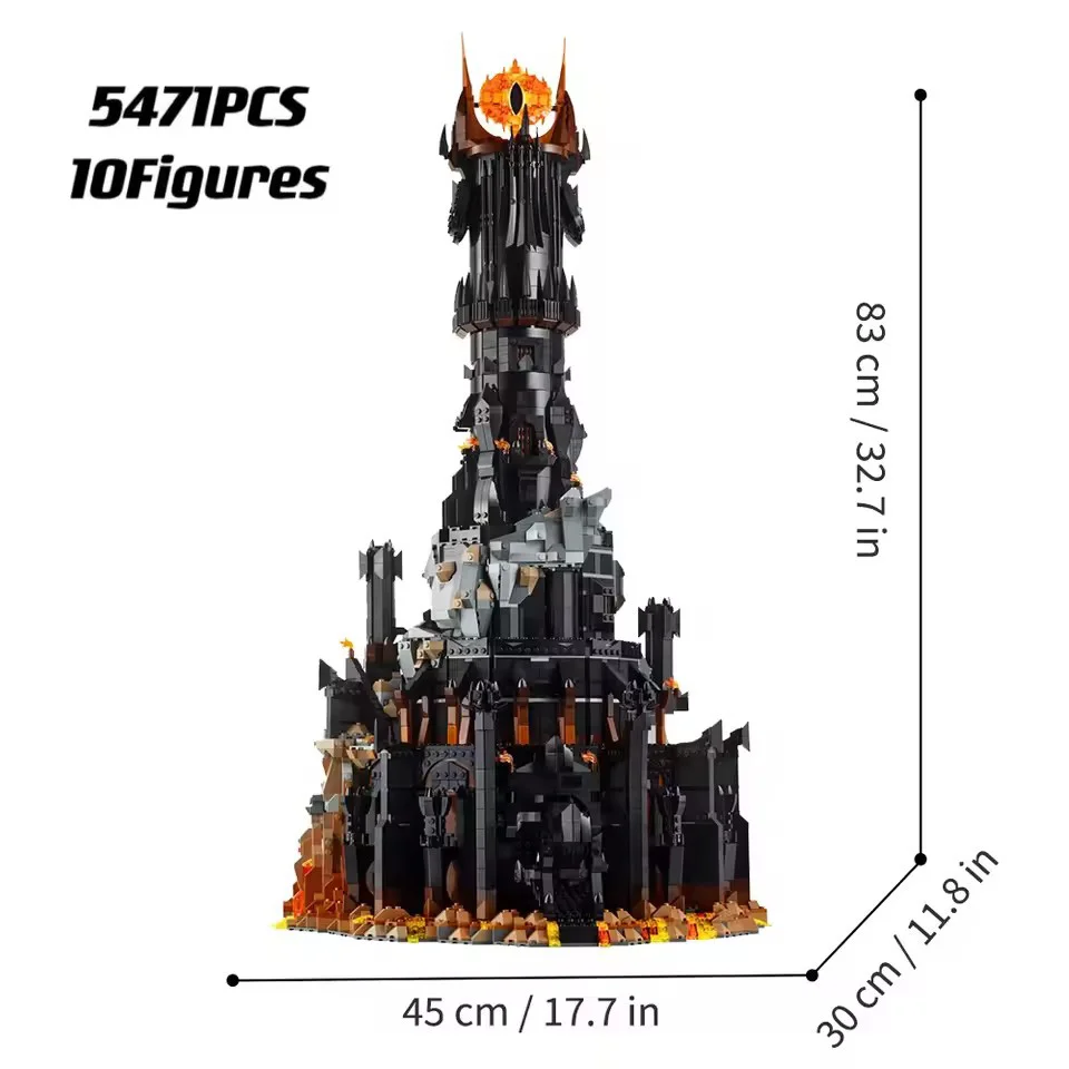 

in stock 2026 new 5471Pcs Creative 10333 Black Tower Dark Model Building Blocks Kit Bricks Toy for Boys Adult Birthday Gifts