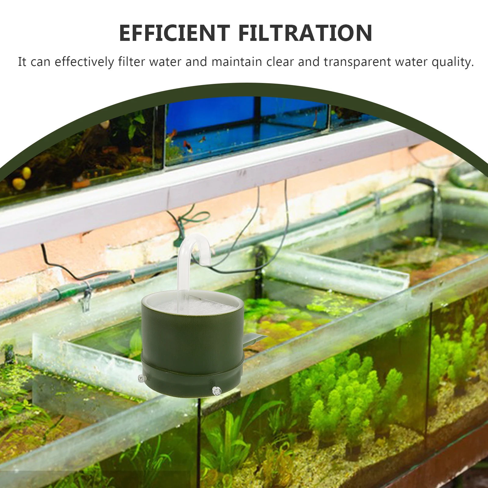 

Bamboo Filter Fish Tank Filtration System Water Purifier Accessories Portable Tube Aquarium