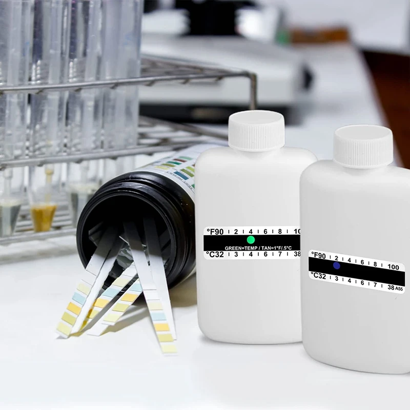 ABYC 40 piezas tiras de temperatura prueba tiras de temperatura adhesivas 90 a 100 grados Fahrenheit pegatina de temperatura adhesiva