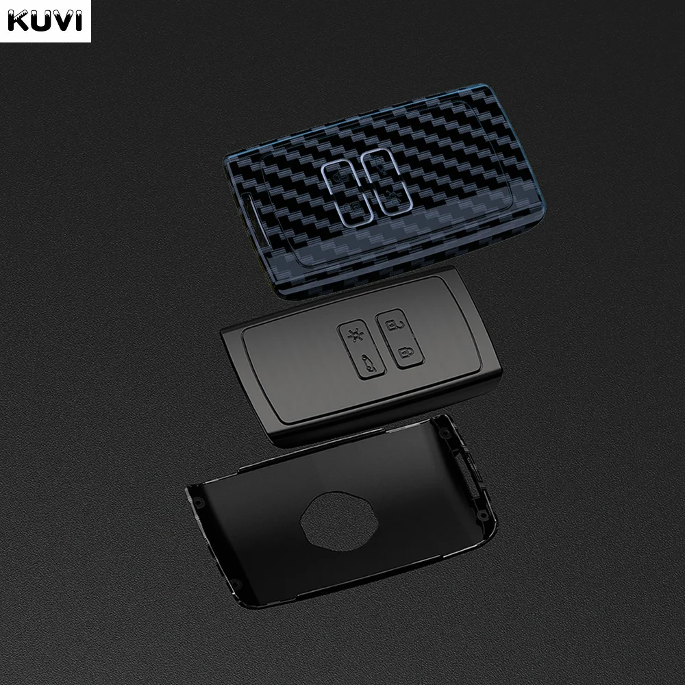 ABS Carbon Fiber Car Key Case Cover For Renault Koleos Captur Kadjar Megane Clio Scenic Talisman Arkana Zoe For Dacia Sandero