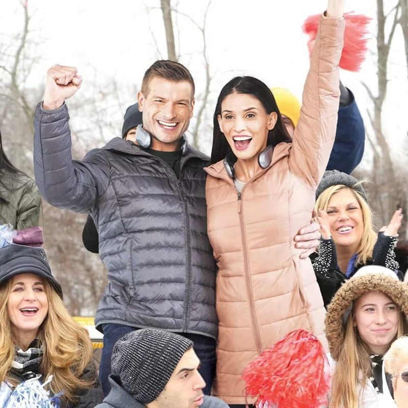 Warm Hug Neck Heater, Lightweight Heating Gray & Black 16X5x17.6Cm For Hanging, With 4 Adjustable Heat Levels