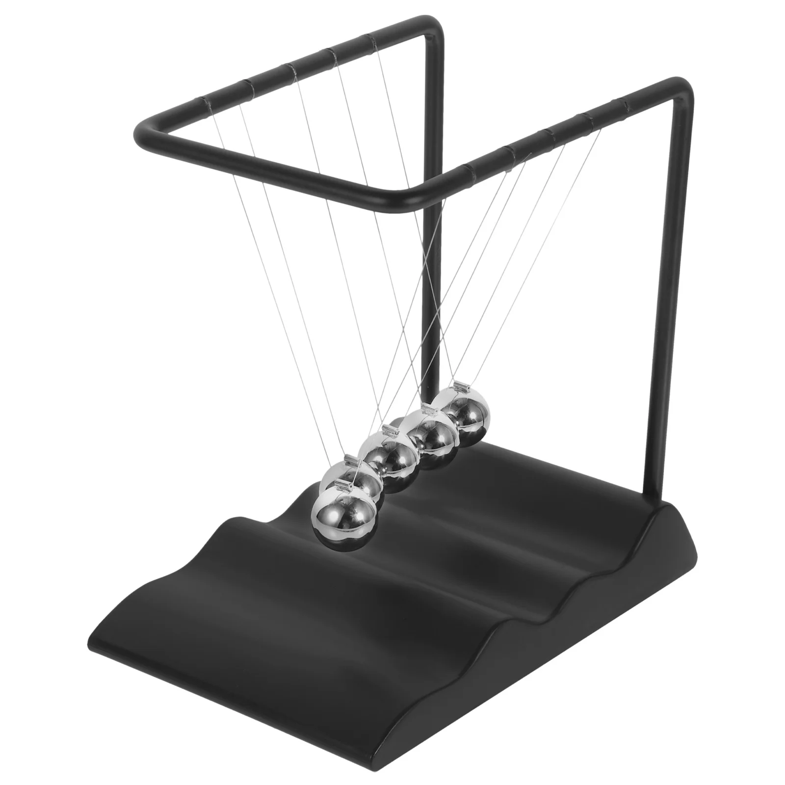 

Ball Ornament Desktop Scientific Pendulum Decor for Home Office Classroom Physics Learning Metal Swing