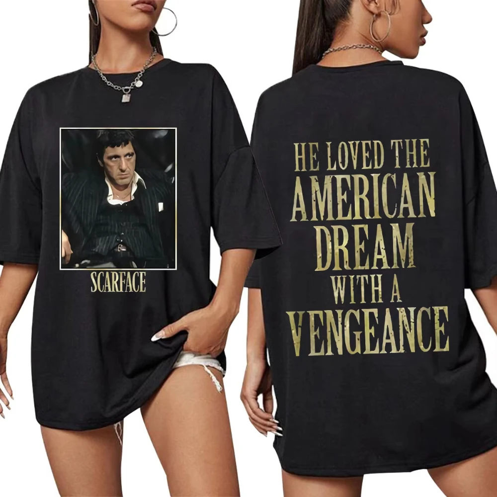 Classic Gangsters Movie Scarface T-shirts Tony Montana Al Pacino T-shirts Men Women Vintage Gothic Oversized T Shirts Streetwear