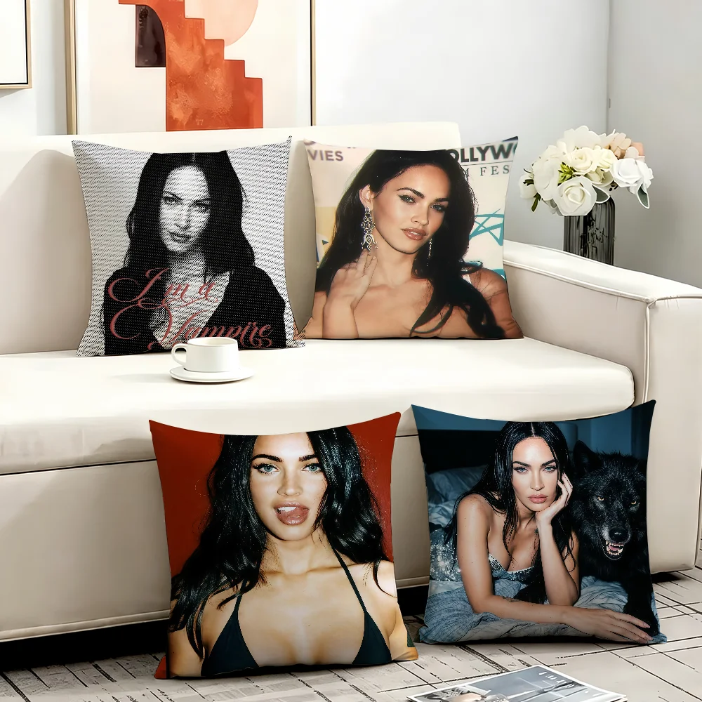American actress M-Megan F-Fox cushion cover Comfortable Decorative For Bedroom Living room Dormitory Picnic and Holiday