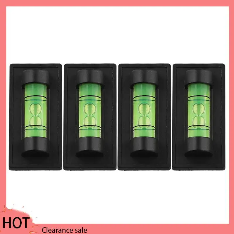 A88Z 4Pcs Magnetic Bubble Levels For Leveling Phonograph,Camera, Tripod, Machines, Spirit Level Measuring Tools (Magnetic)