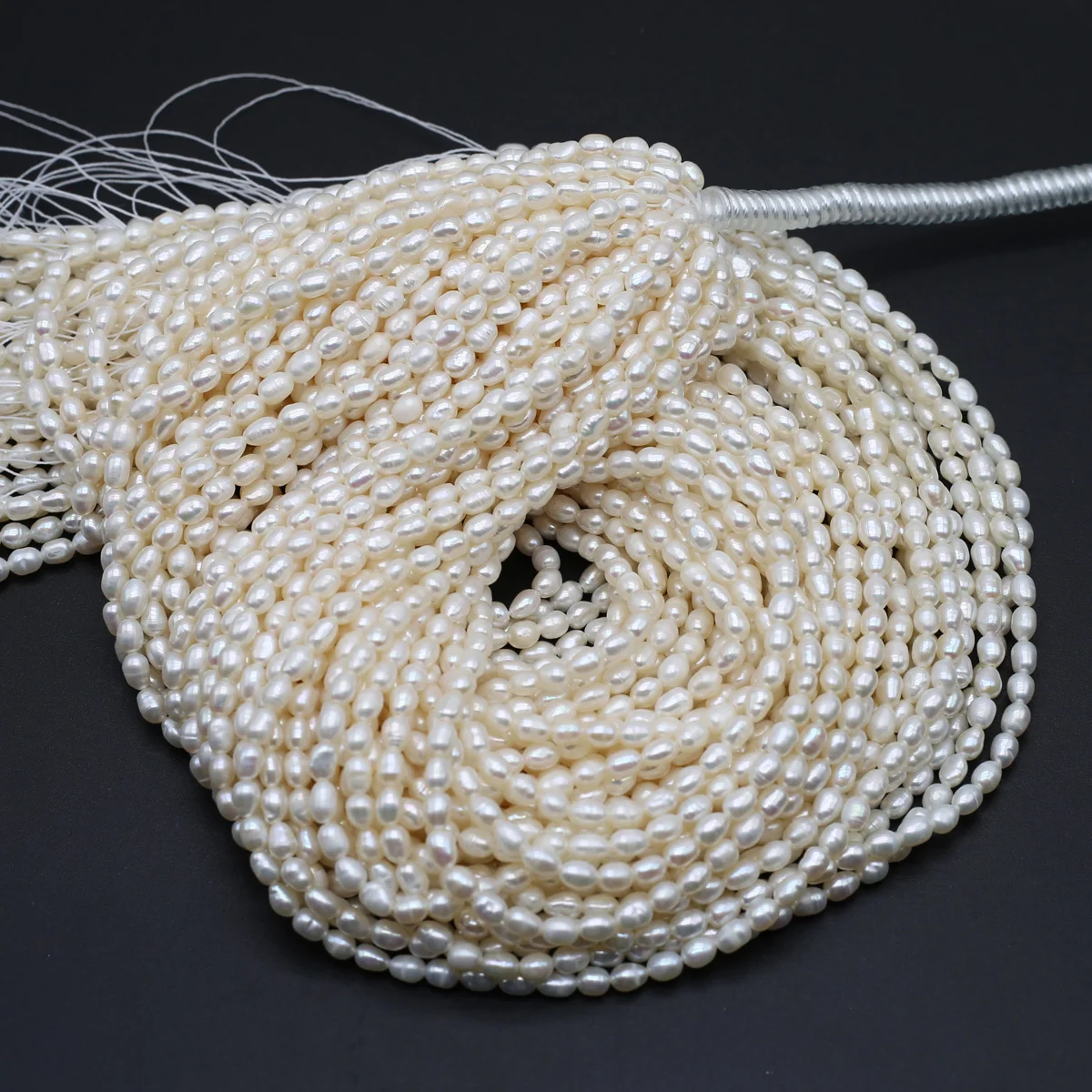 Natural Freshwater Pearls Beads White Rice Loose Spacer Beads for Jewelry Making Diy Fashion Bracelets Necklaces Accessories