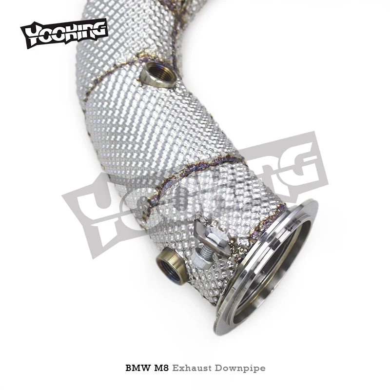 Custom Exhaust Header Downpipe For BMW M8 F91/F92/F93 4.4T 2019-2023 SS304 Straight Pipe Exhaust System Street Car Parts