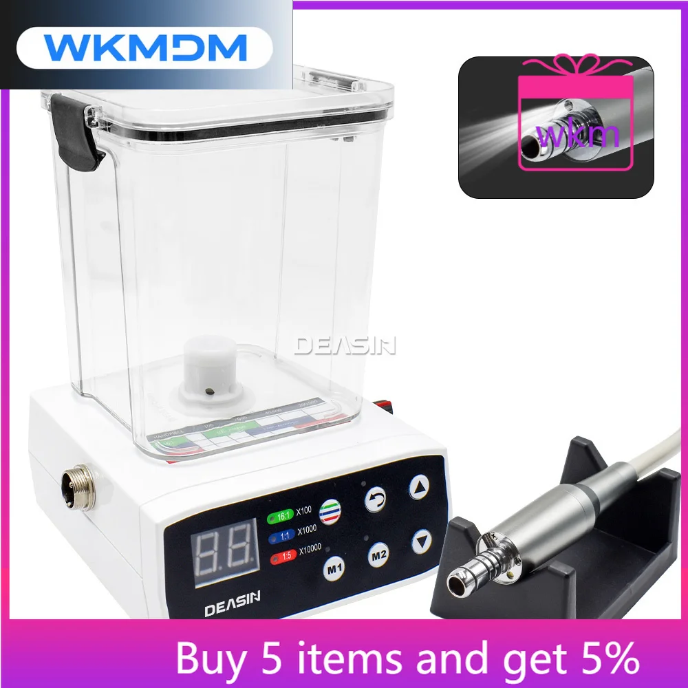 den tal Electric Motor With External Water Led Fiber Optic Handpieces Brushless Electric Motor den tal Motor for Student Practic