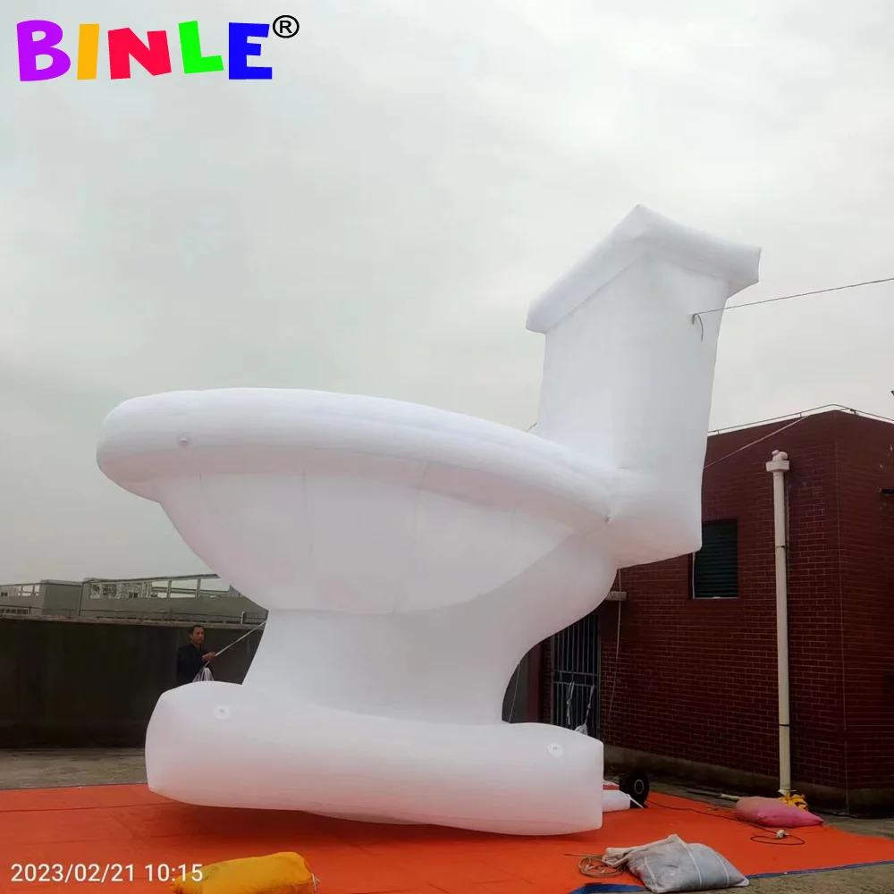 Promotional Giant Inflatable Toilet Model Customized Game Plan Event Inflatable Closestool Replica For Bathroom Advertising