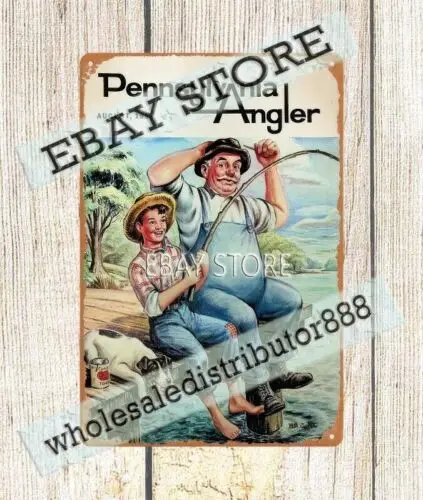 1967 PENNSYLVANIA sporting fishing outdoor man cave essentials metal tin sign