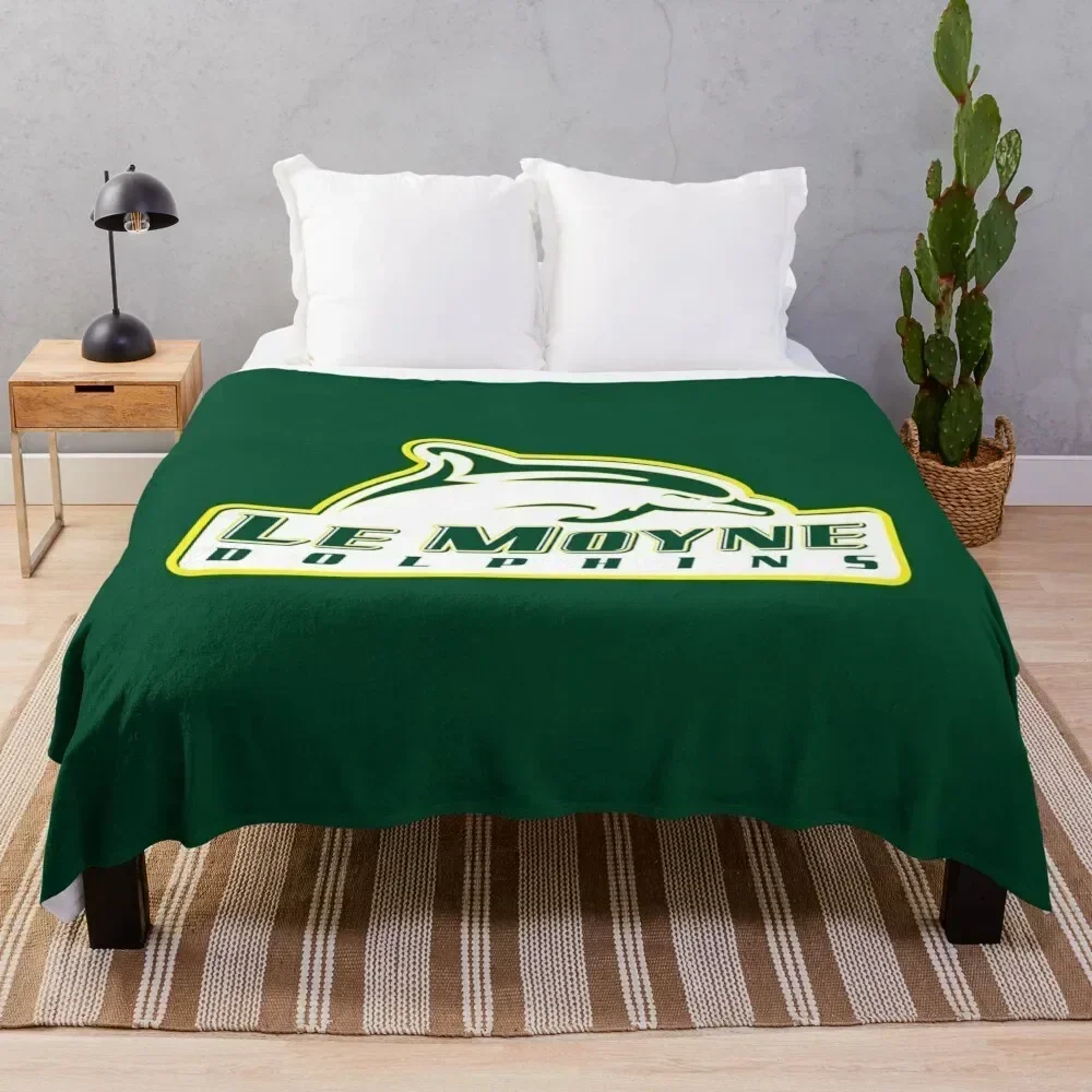 

Le Moyne Dolphins Throw Blanket Ultra Plush Cozy Blanket for Napping Sleeping