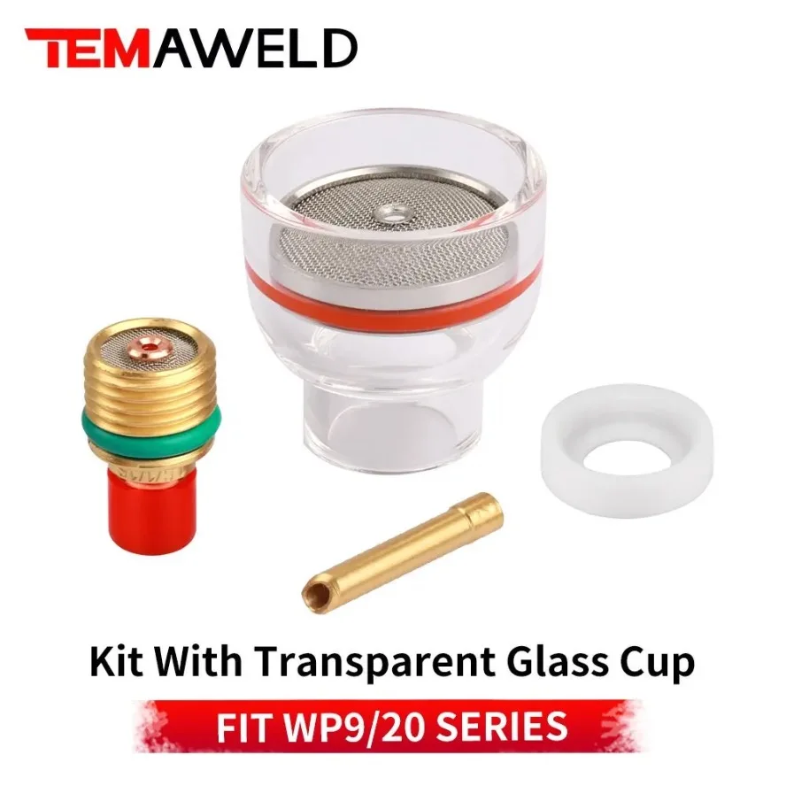 16# TIG Welding Torch WP9 WP20 Cup Nozzle  Collect Body Short Gas Lens 2HSGS Gasket Kit for 1.6/2.4/3.2mm