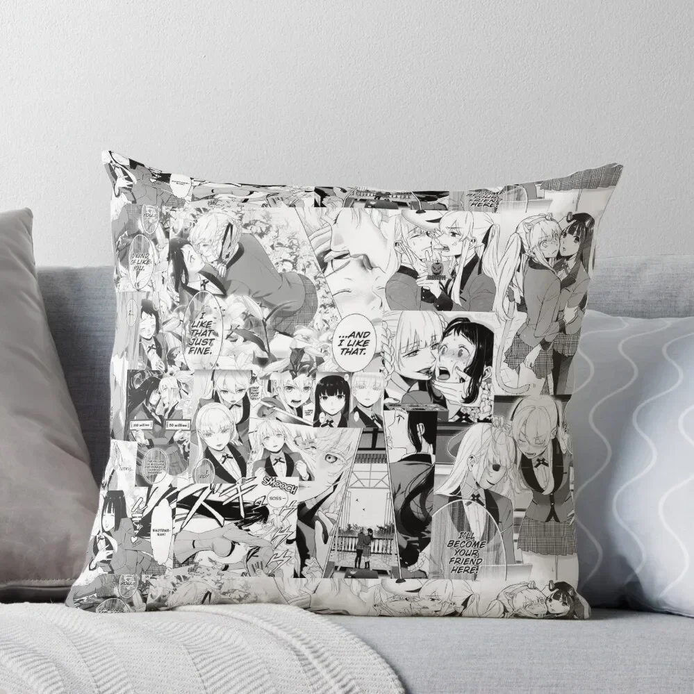 

Kakegurui collage art Throw Pillow Sofa Covers For Living Room Decorative Pillow Covers For Sofa pillow