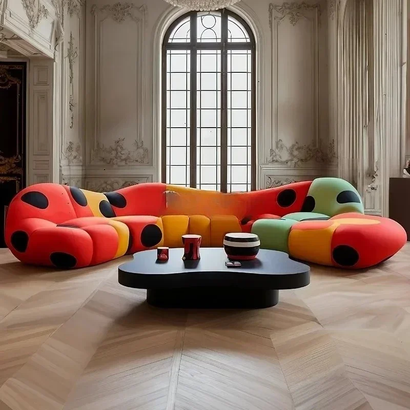 TTModern Minimalist Art Polka Dot Corner Sofa Creative Aesthetics Modern Furniture