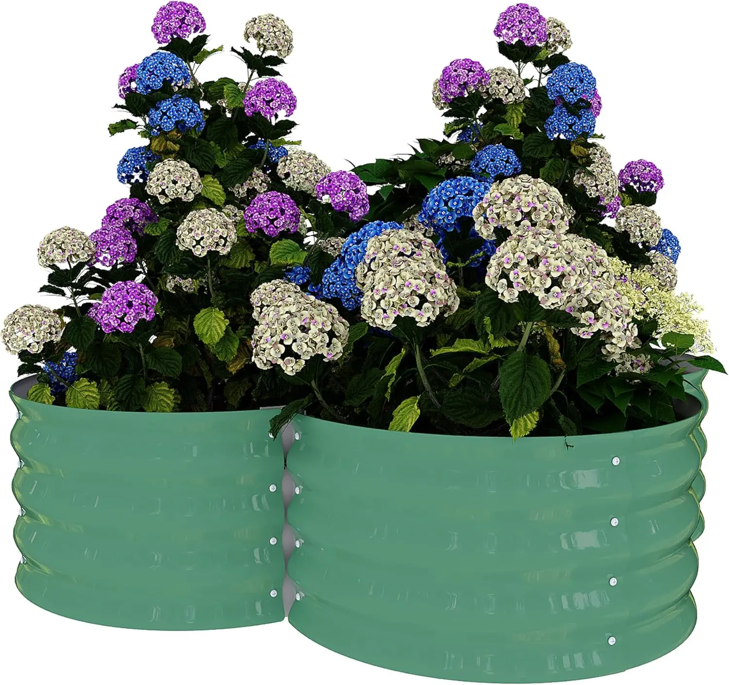 

2 Pack​​ Metal Raised Garden Beds Flower Shape Design Rust-Proof 12” Deep Planter Boxes for Vegetables/Flowers Garden Supplies