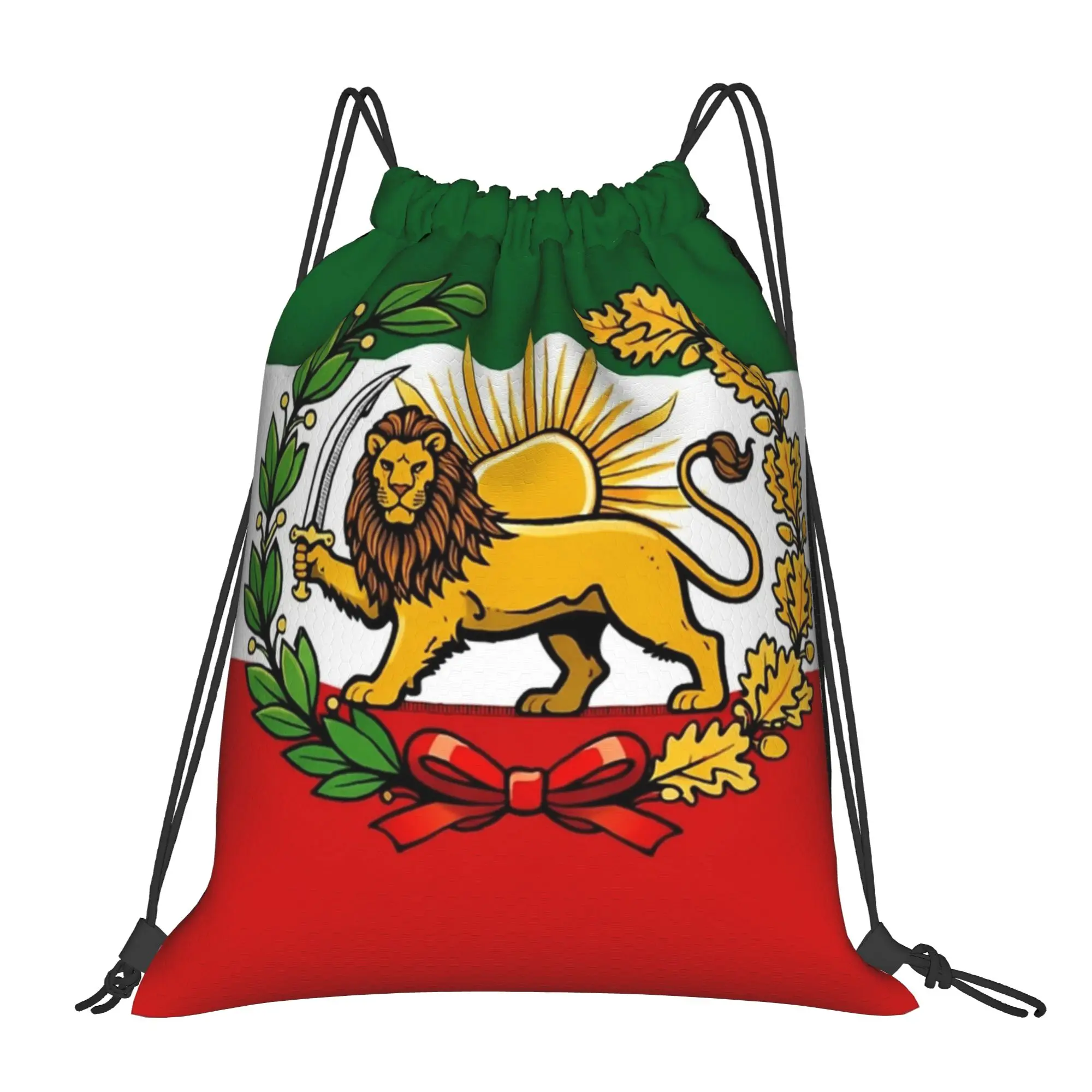 

Рюкзак-мешок Shir o Khorshid Persia Lion and Sun Iran на шнурках, спортивный, для спортзала, водонепроницаемый, для походов