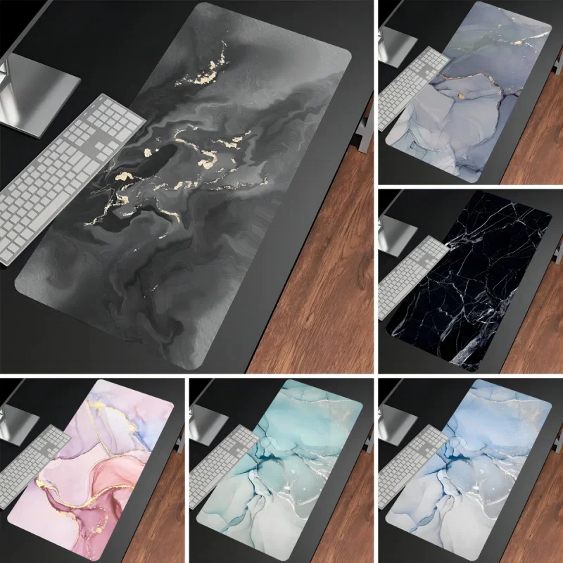 

Marble Print Large Mouse Pad Gamer Pc Gaming Accessories Keyboard Cabinet Mause Laptops Rubber Mat Mausepad Deskmat Mousepad Rug