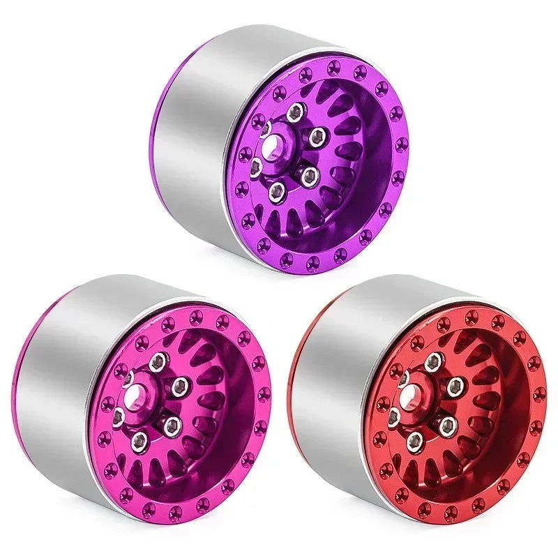 

1.0 Aluminum Alloy Beadlock Wheels for 1/18 TRX4M & 1/24 SCX24 AX24 RC Crawler – Durable & Lightweight Upgrade (4PCS)