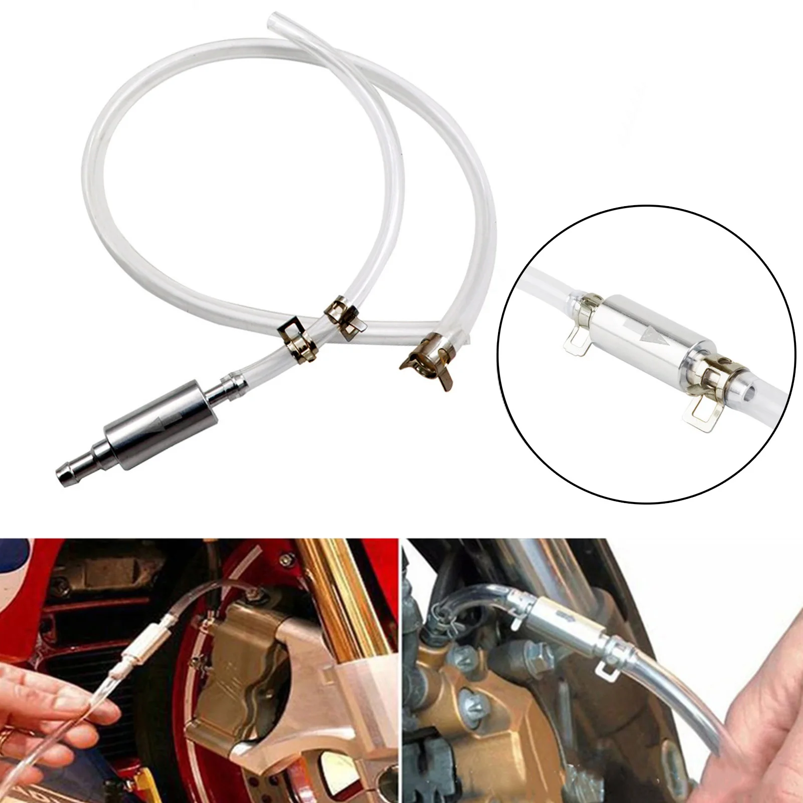 Manguera de drenaje de aceite para motocicleta, bomba de transferencia de combustible, purgador de freno hidráulico, pinza de freno, herramienta de succión de aceite para mantenimiento de bicicletas