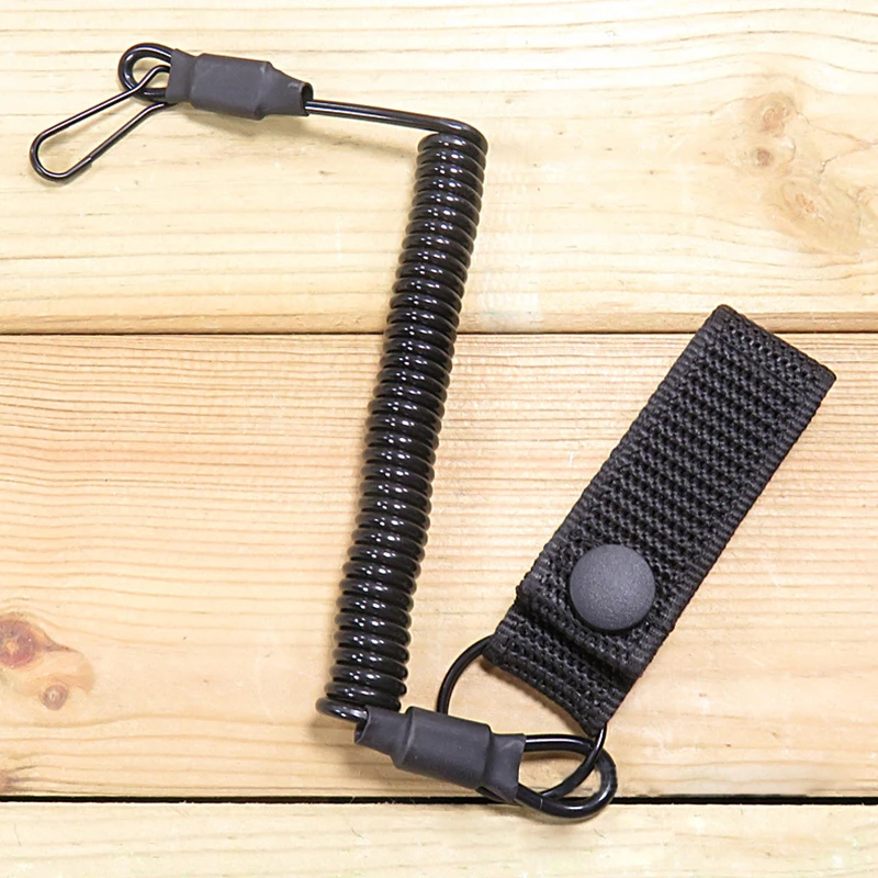 

New Anti-lost Elastic Lanyard Rope Spring Safety Strap Tactical Tool Multipurpose Emergency Tool