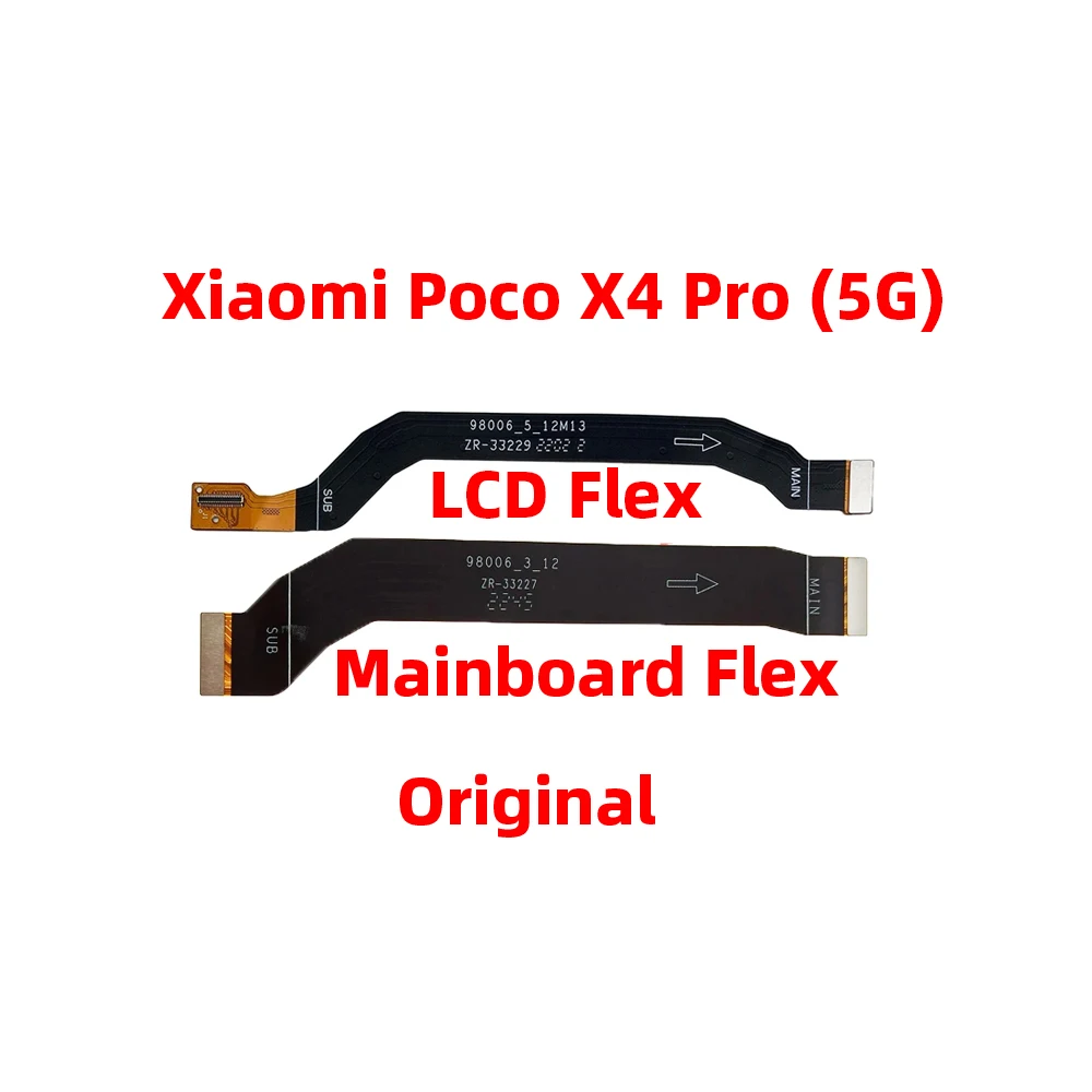 Placa-mãe de substituição para Xiaomi, Display LCD, Cabo Flex, Placa Principal, Xiaomi Poco X4 Pro, 5G